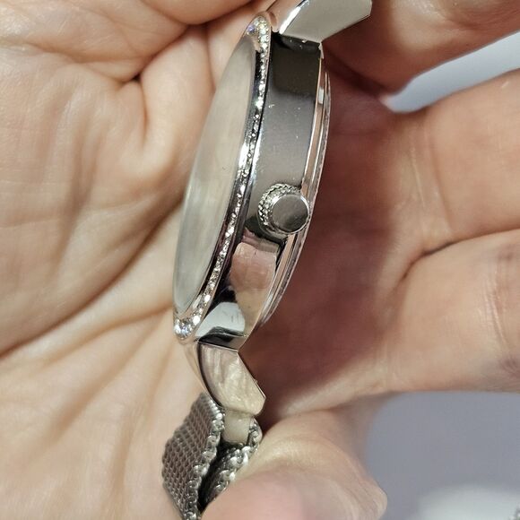 Silver Tone Sarah Coventry Watch Magnetic Band Fits 5\